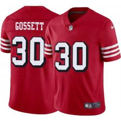 Red Throwback Bruce Gossett 49ers Jersey Custom Sewn-on Patches Mens Womens Youth