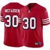 Red Throwback Leon McFadden 49ers Jersey Custom Sewn-on Patches Mens Womens Youth