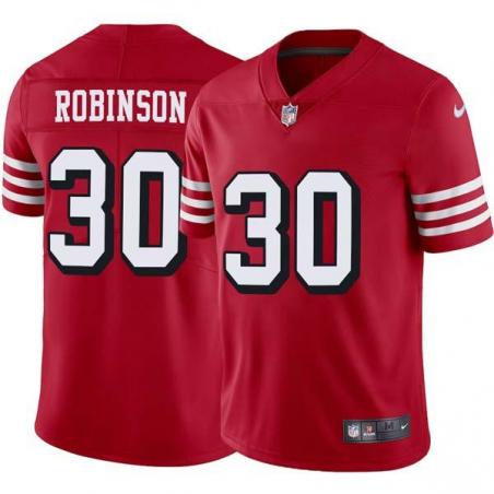 Red Throwback Trent Robinson 49ers Jersey Custom Sewn-on Patches Mens Womens Youth