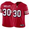 Red Throwback Jonathan Shelley 49ers Jersey Custom Sewn-on Patches Mens Womens Youth