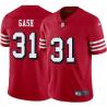 Red Throwback Thane Gash 49ers Jersey Custom Sewn-on Patches Mens Womens Youth