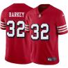 Red Throwback Lem Harkey 49ers Jersey Custom Sewn-on Patches Mens Womens Youth