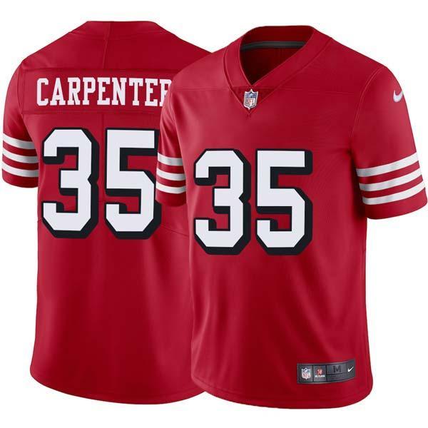 Red Throwback Dwaine Carpenter 49ers Jersey Custom Sewn-on Patches Mens Womens Youth