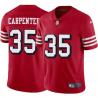 Red Throwback Dwaine Carpenter 49ers Jersey Custom Sewn-on Patches Mens Womens Youth