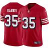 Red Throwback Tim Harris 49ers Jersey Custom Sewn-on Patches Mens Womens Youth