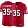 Red Throwback Tony Jefferson 49ers Jersey Custom Sewn-on Patches Mens Womens Youth