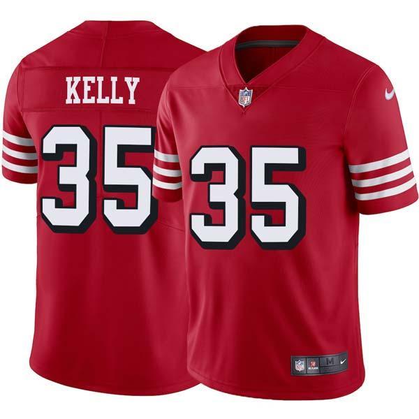 Red Throwback Jermaine Kelly Jr. 49ers Jersey Custom Sewn-on Patches Mens Womens Youth