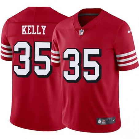 Red Throwback Jermaine Kelly Jr. 49ers Jersey Custom Sewn-on Patches Mens Womens Youth