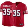 Red Throwback David Kirtman 49ers Jersey Custom Sewn-on Patches Mens Womens Youth