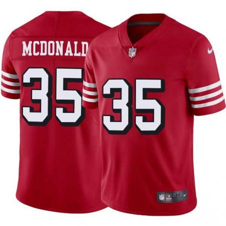 Red Throwback Ramos McDonald 49ers Jersey Custom Sewn-on Patches Mens Womens Youth