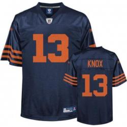 Johnny Knox Chicago Football Jersey - Chicago #13 Football Jersey(Navy Orange number)