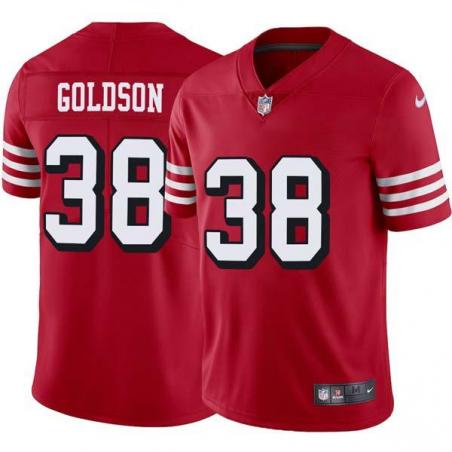 Red Throwback Dashon Goldson 49ers Jersey Custom Sewn-on Patches Mens Womens Youth