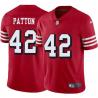 Red Throwback Ricky Patton 49ers Jersey Custom Sewn-on Patches Mens Womens Youth