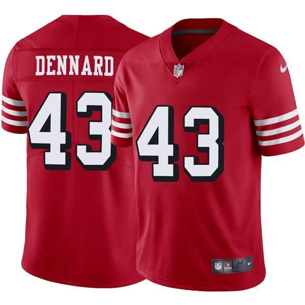 Red Throwback Darqueze Dennard 49ers Jersey Custom Sewn-on Patches Mens Womens Youth