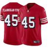 Red Throwback Demetrius Flannigan-Fowles 49ers Jersey Custom Sewn-on Patches Mens Womens Youth