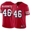 Red Throwback Tim Washington 49ers Jersey Custom Sewn-on Patches Mens Womens Youth