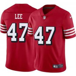 Red Throwback Elijah Lee 49ers Jersey Custom Sewn-on Patches Mens Womens Youth