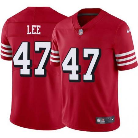 Red Throwback Elijah Lee 49ers Jersey Custom Sewn-on Patches Mens Womens Youth
