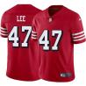 Red Throwback Elijah Lee 49ers Jersey Custom Sewn-on Patches Mens Womens Youth
