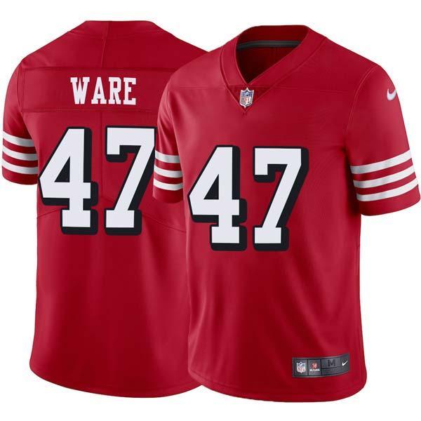 Red Throwback Kevin Ware 49ers Jersey Custom Sewn-on Patches Mens Womens Youth