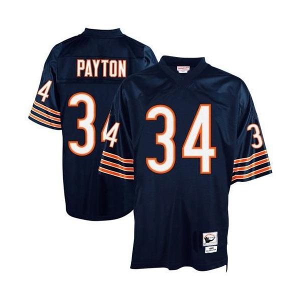 Navy Throwback Walter Payton Chicago Bears #34 Stitched Jersey