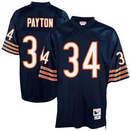 Navy Throwback Walter Payton Chicago Bears #34 Stitched Jersey