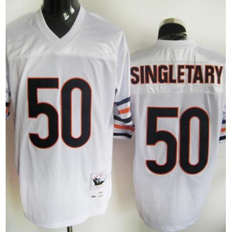 Mike Singletary Chicago Football Jersey - Chicago #50 Football Jersey(White Throwback)