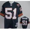 Dick Butkus Chicago Football Jersey - Chicago #51 Football Jersey(Throwback Navy with Bear patch)