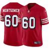 Red Throwback Blanchard Montgomery 49ers Jersey Custom Sewn-on Patches Mens Womens Youth