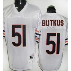 White Throwback Dick Butkus Chicago Bears #51 Jersey