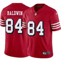 Red Throwback Jonathan Baldwin 49ers Jersey Custom Sewn-on Patches Mens Womens Youth