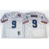 White Steve McNair Oilers #9 Throwback Football Jersey with INAUGURAL SEASON 1997 Patch