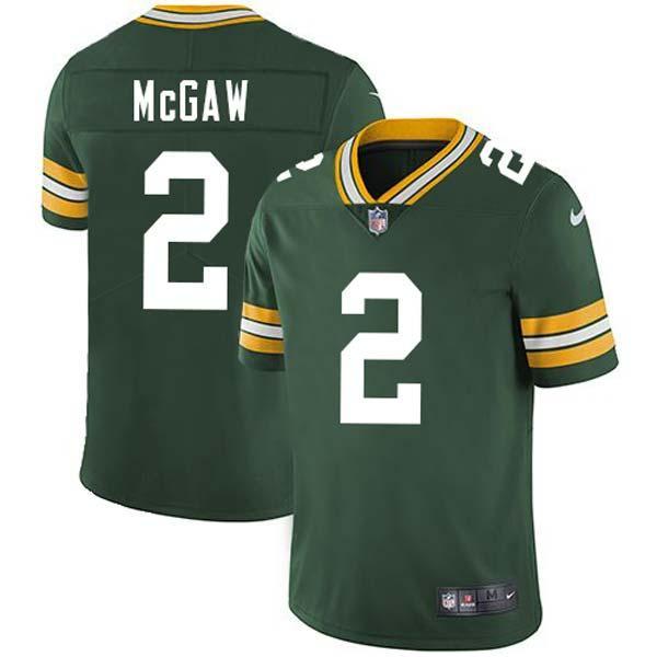 Green Walt McGaw Packers Jersey Custom Sewn-on Patches Mens Womens Youth