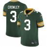 Green Jim Crowley Packers Jersey Custom Sewn-on Patches Mens Womens Youth