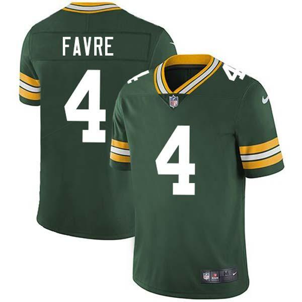 Green Brett Favre Packers Jersey Custom Sewn-on Patches Mens Womens Youth