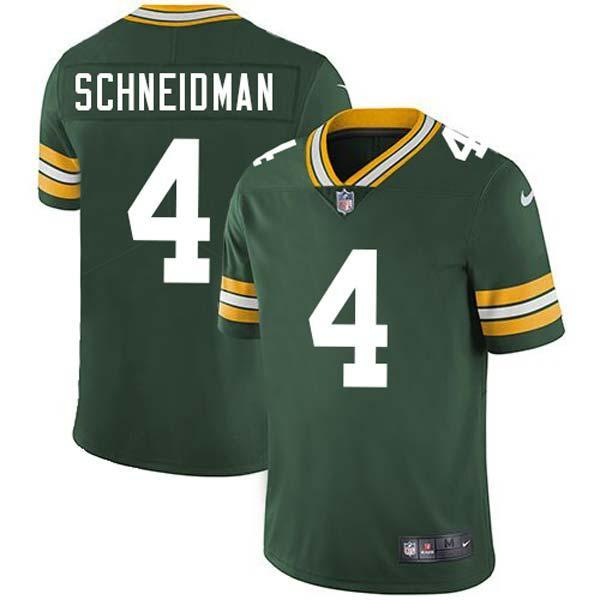 Green Herm Schneidman Packers Jersey Custom Sewn-on Patches Mens Womens Youth