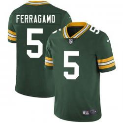 Green Vince Ferragamo Packers Jersey Custom Sewn-on Patches Mens Womens Youth