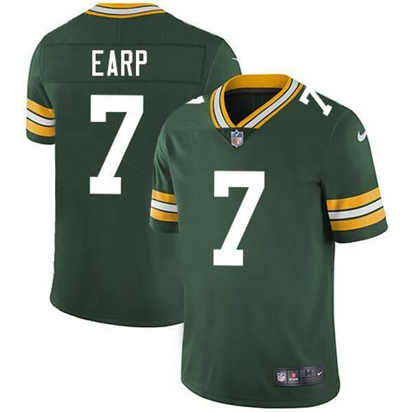 Green Jug Earp Packers Jersey Custom Sewn-on Patches Mens Womens Youth