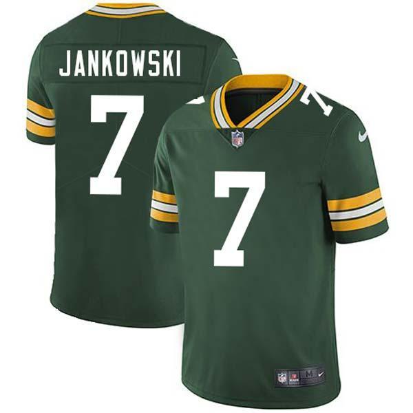 Green Ed Jankowski Packers Jersey Custom Sewn-on Patches Mens Womens Youth