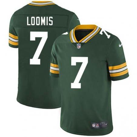 Green Ace Loomis Packers Jersey Custom Sewn-on Patches Mens Womens Youth