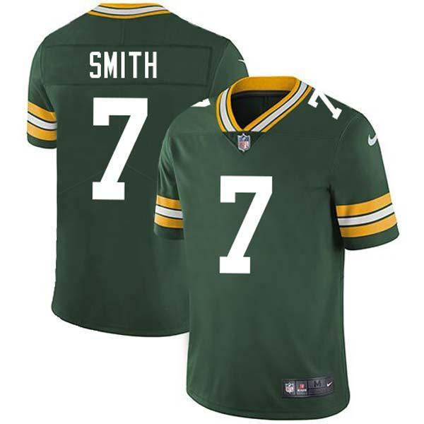 Green Red Smith Packers Jersey Custom Sewn-on Patches Mens Womens Youth