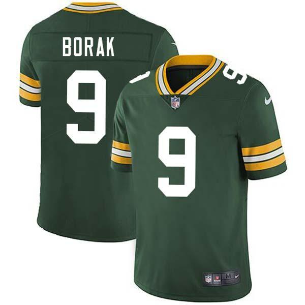 Green Fred Borak Packers Jersey Custom Sewn-on Patches Mens Womens Youth