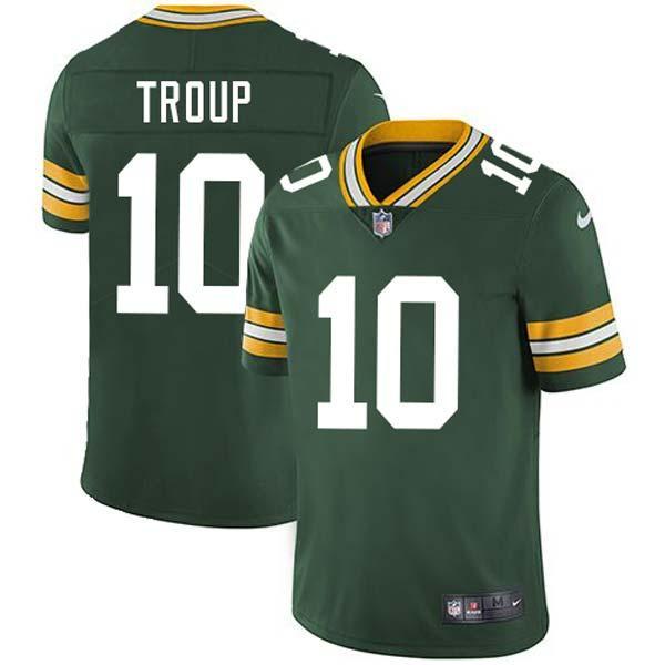 Green Bill Troup Packers Jersey Custom Sewn-on Patches Mens Womens Youth