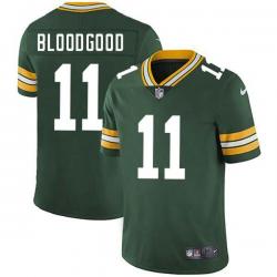 Green Al Bloodgood Packers Jersey Custom Sewn-on Patches Mens Womens Youth