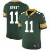 Green Ryan Grant Packers Jersey Custom Sewn-on Patches Mens Womens Youth