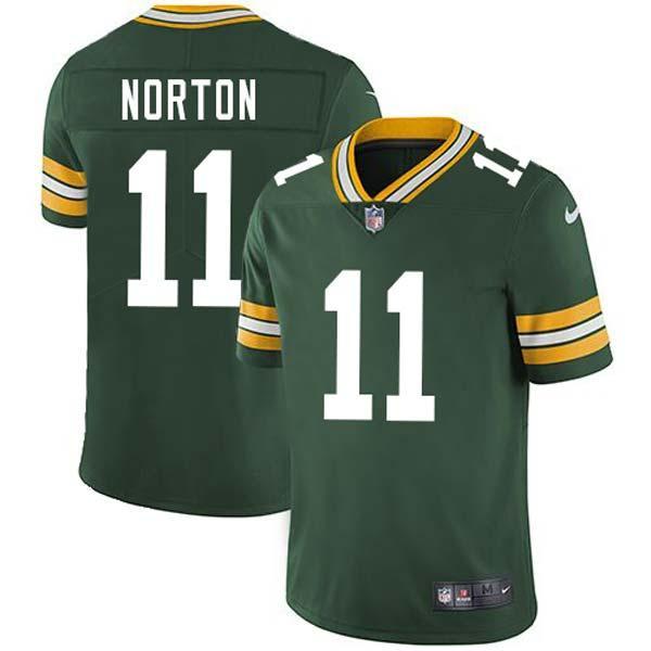 Green Rick Norton Packers Jersey Custom Sewn-on Patches Mens Womens Youth