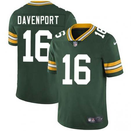 Green Wayne Davenport Packers Jersey Custom Sewn-on Patches Mens Womens Youth