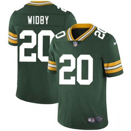 Green Ron Widby Packers Jersey Custom Sewn-on Patches Mens Womens Youth