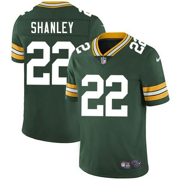 Green Jim Shanley Packers Jersey Custom Sewn-on Patches Mens Womens Youth
