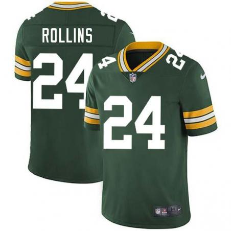 Green Quinten Rollins Packers Jersey Custom Sewn-on Patches Mens Womens Youth